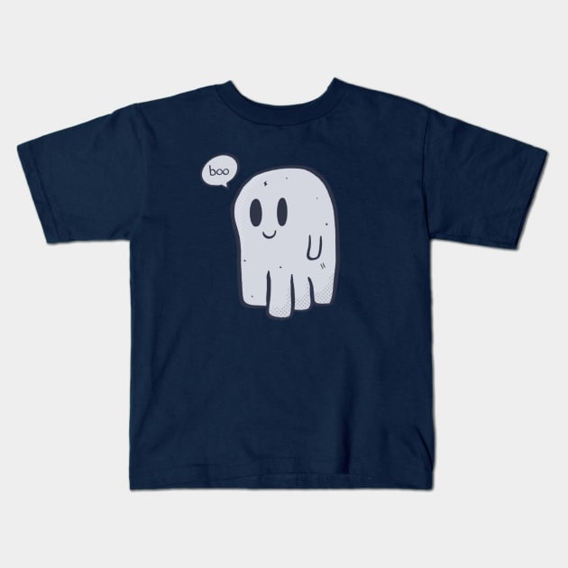 boo! Kids T-Shirt by jonlewisdrawsthings